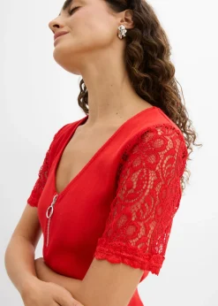 Mujer bonprix bonprix Camiseta de canalé de algodón