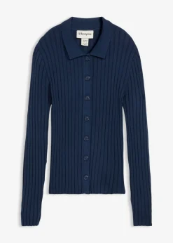 Mujer bonprix bonprix Camiseta de canalé de mezcla de viscosa fluida