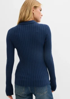 Mujer bonprix bonprix Camiseta de canalé de mezcla de viscosa fluida