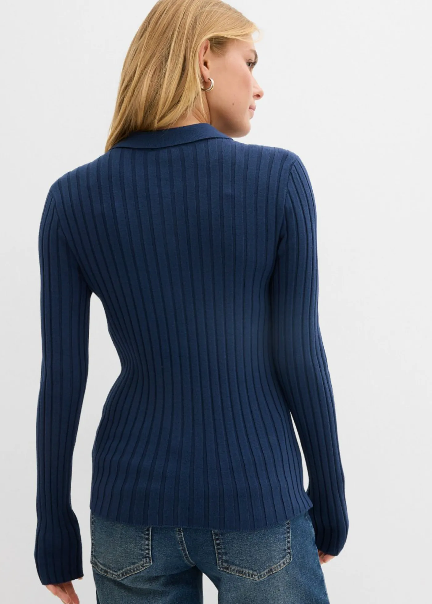 Mujer bonprix bonprix Camiseta de canalé de mezcla de viscosa fluida