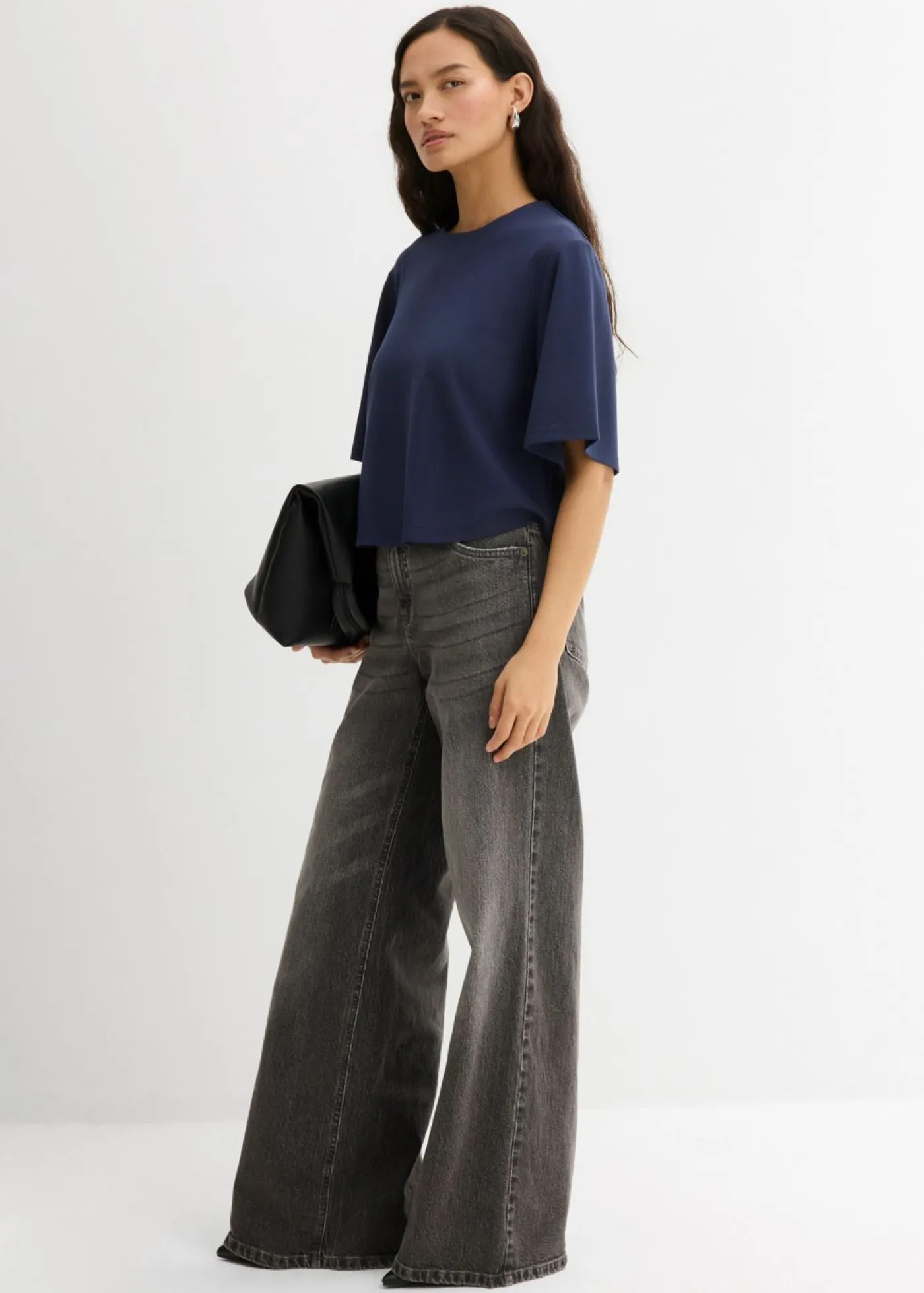 bonprix bonprix Esenciales|Camisetas>Camiseta de cómodo Punto di Roma Azul marino