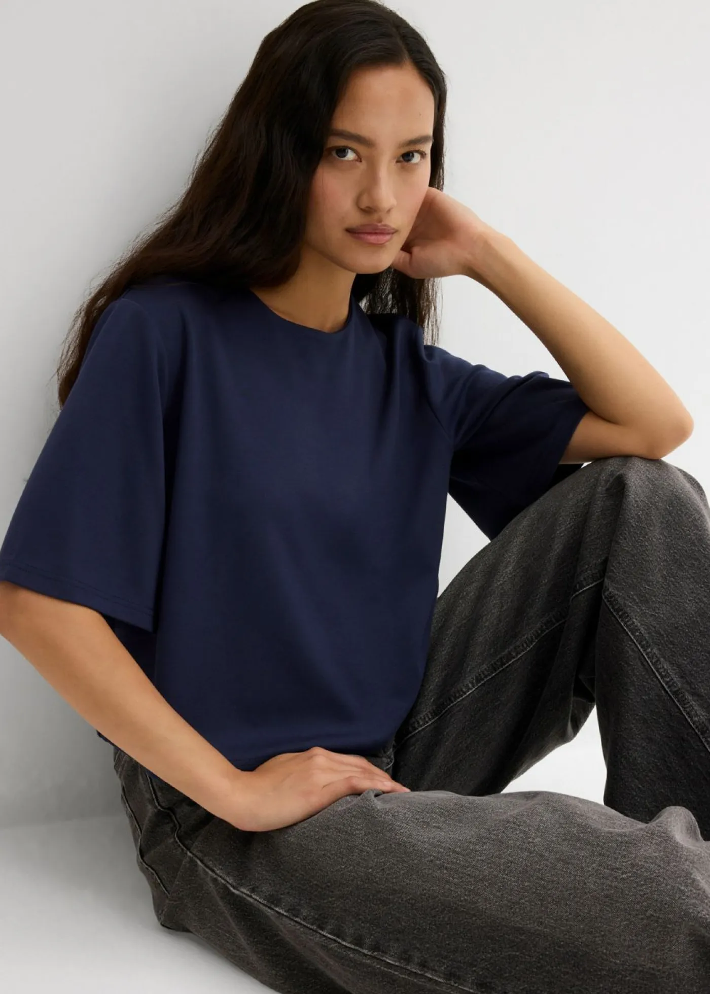 bonprix bonprix Esenciales|Camisetas>Camiseta de cómodo Punto di Roma Azul marino