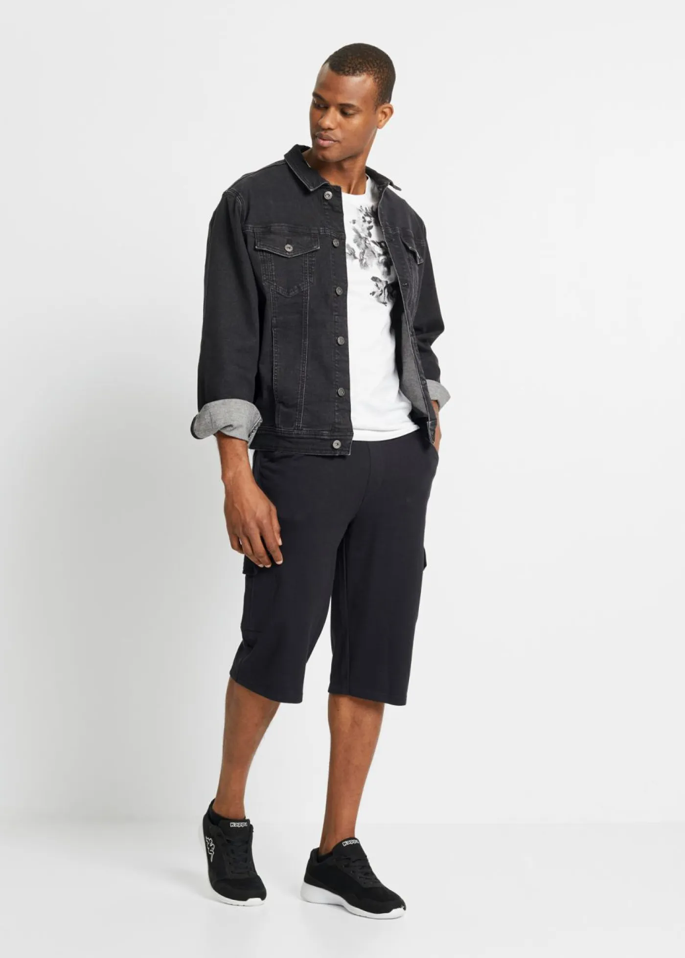 bonprix bonprix Camisetas Y Polos>Camiseta de corte slim Blanco estampado