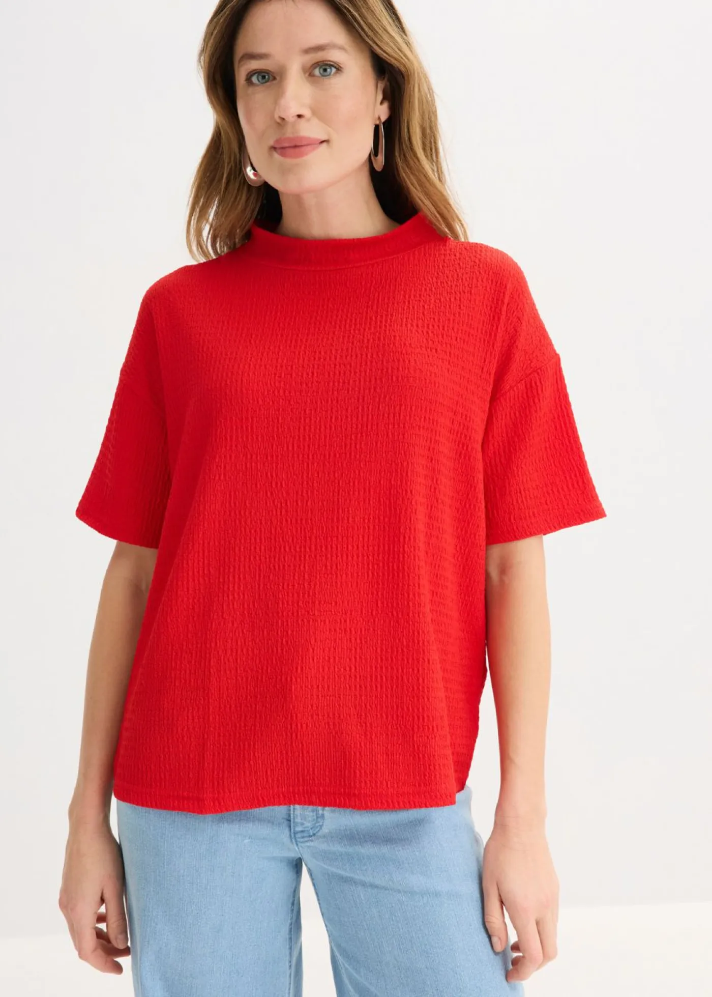 Mujer bonprix bonprix Camiseta de crepé estructurado