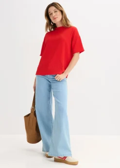 Mujer bonprix bonprix Camiseta de crepé estructurado