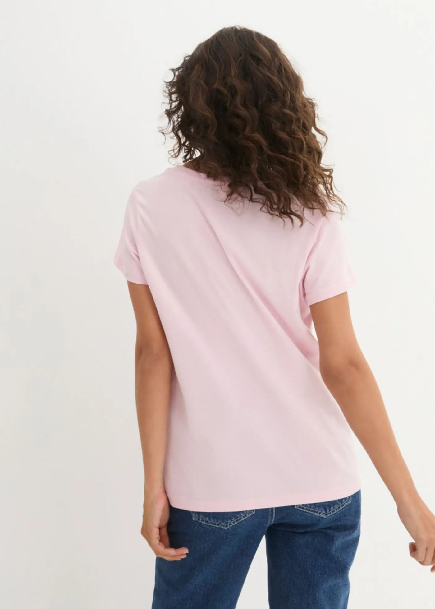 Mujer bonprix bonprix Camiseta de cuello redondo y manga corta (5 unidades)