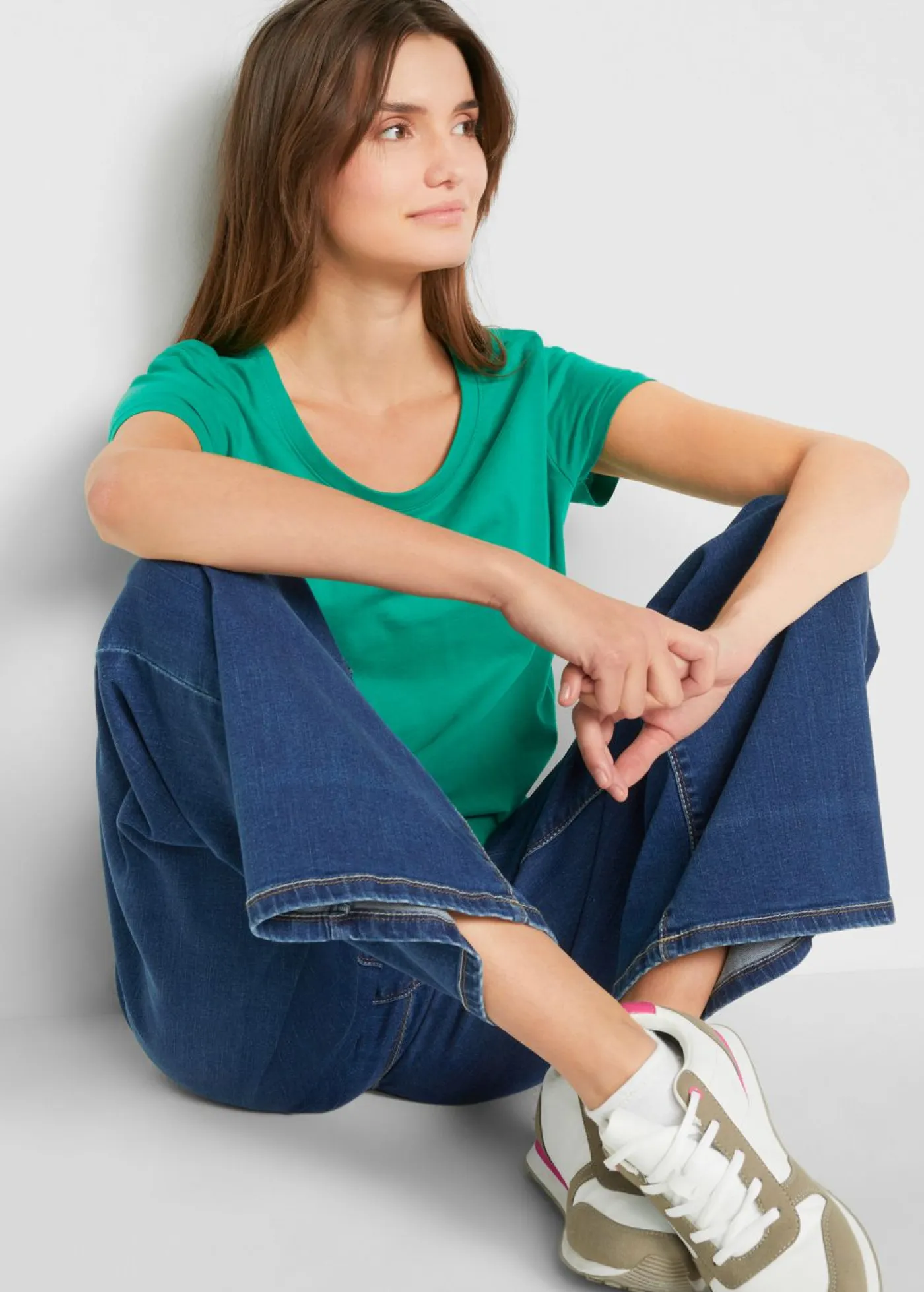 Mujer bonprix bonprix Camiseta de cuello redondo y manga corta (5 unidades)