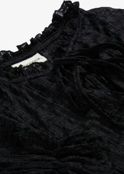 Mujer bonprix bonprix Camiseta de encaje con mangas abullonadas