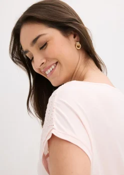 Mujer bonprix bonprix Camiseta de encaje de viscosa suave