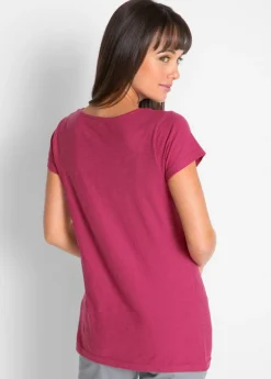 Mujer bonprix bonprix Camiseta de hilo flameado de manga corta