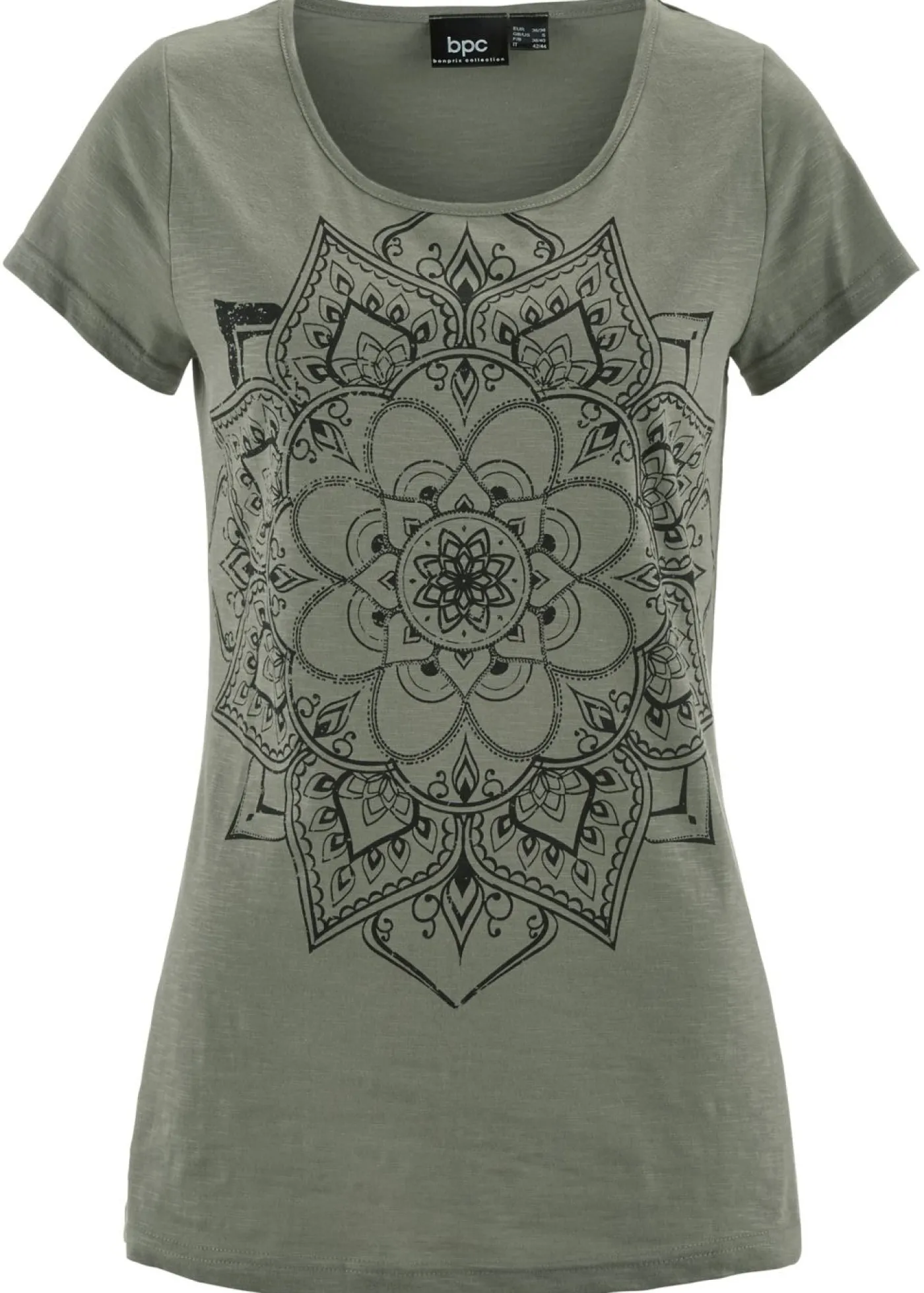 Mujer bonprix bonprix Camiseta de hilo flameado de manga corta