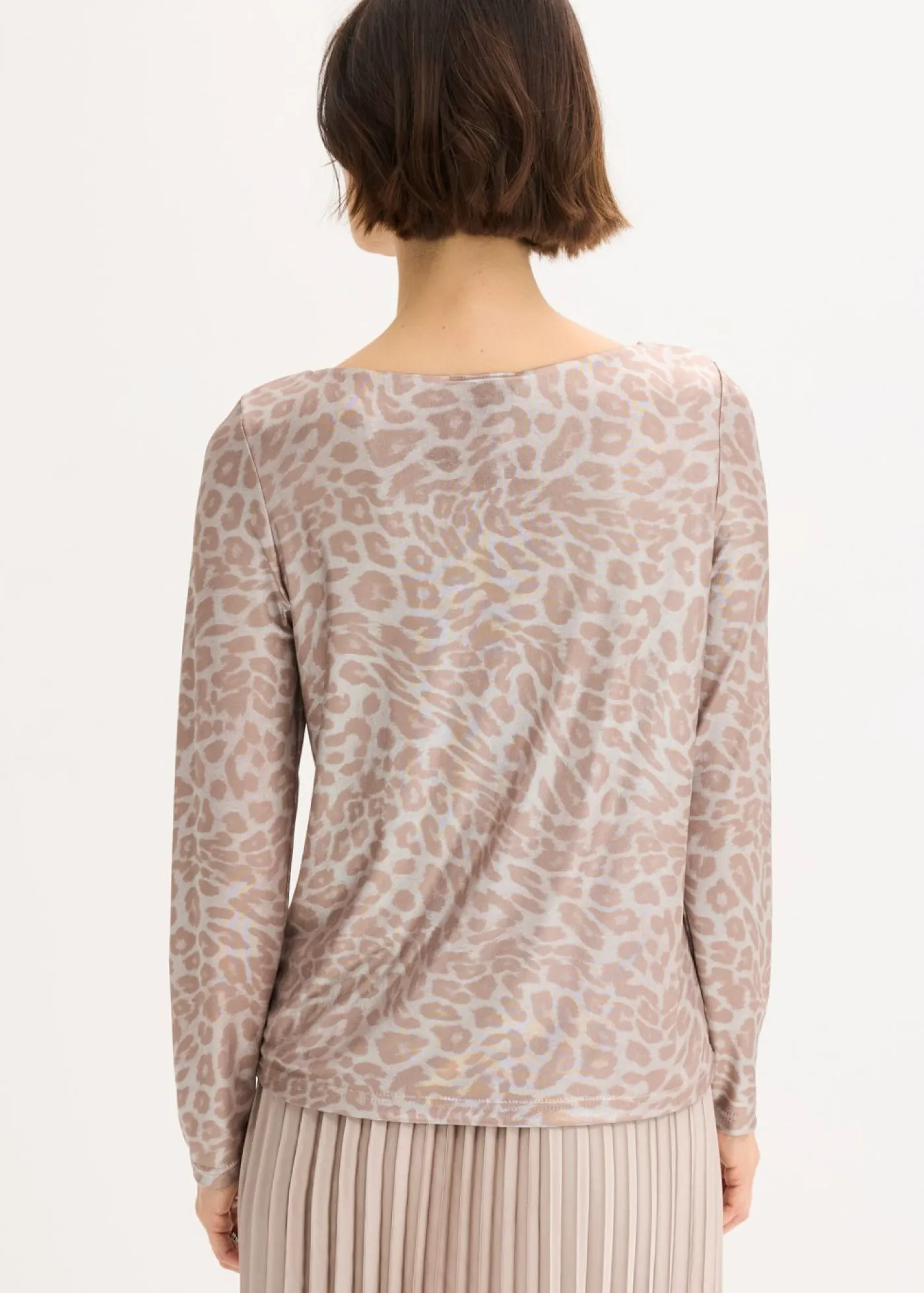 Mujer bonprix bonprix Camiseta de leopardo con estampado brillante