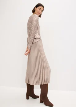 Mujer bonprix bonprix Camiseta de leopardo con estampado brillante