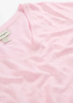 bonprix bonprix Premium|Camisetas>Camiseta de lino puro rosa cristal