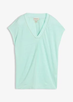 bonprix bonprix Premium|Camisetas>Camiseta de lino puro Menta claro
