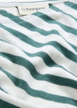 Mujer bonprix bonprix Camiseta de lino puro con mangas tipo murciélago