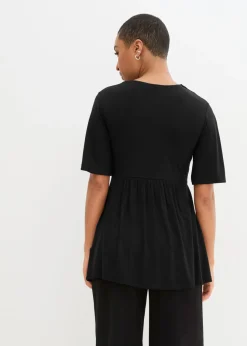 Mujer bonprix bonprix Camiseta de manga corta con corte en A