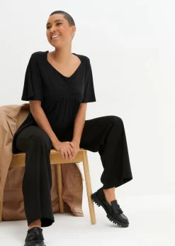 Mujer bonprix bonprix Camiseta de manga corta con corte en A