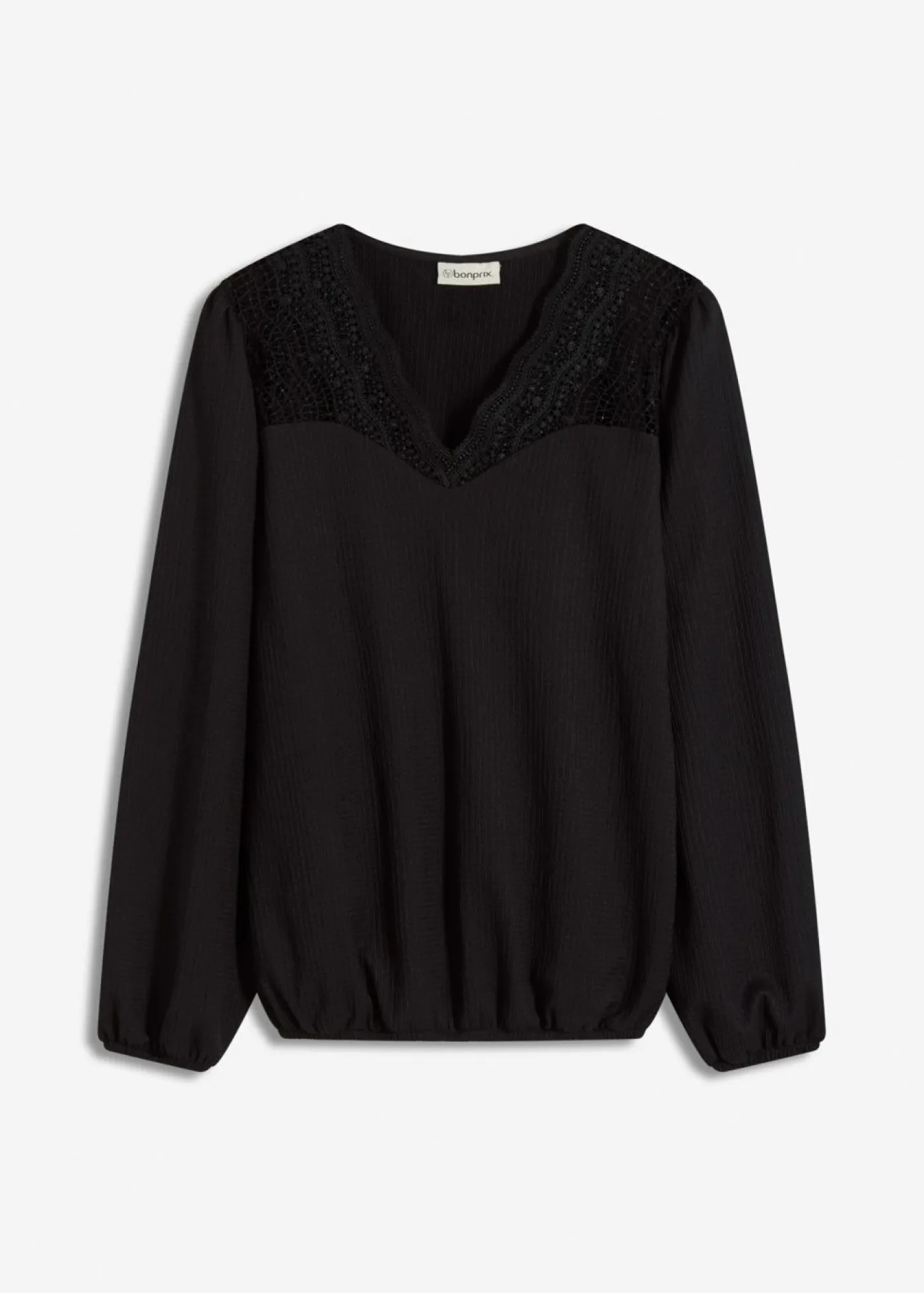 bonprix bonprix Camisetas>Camiseta de manga larga Negro