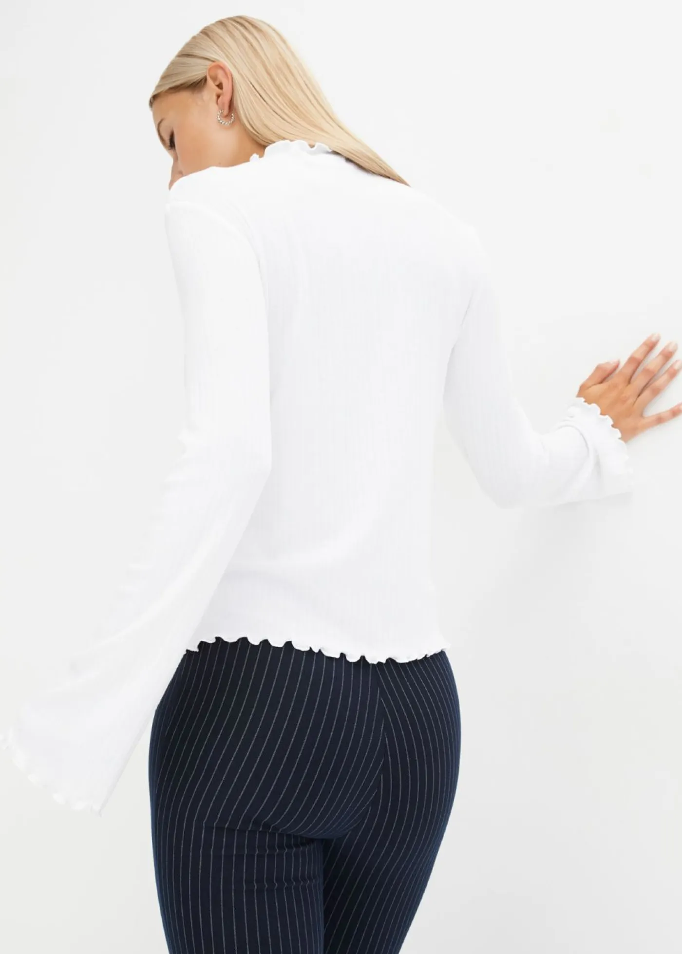 bonprix bonprix Camisetas>Camiseta de manga larga Blanco