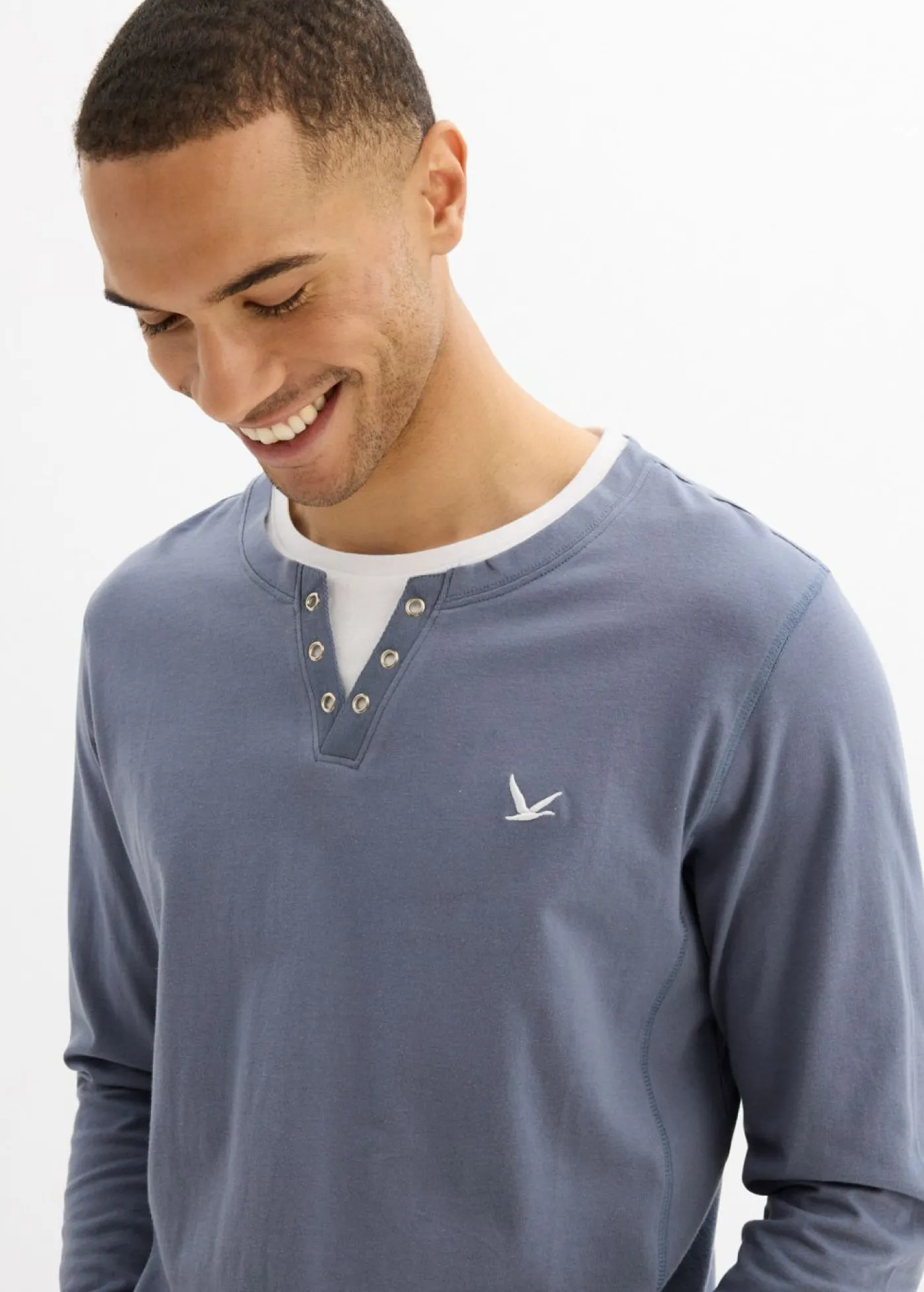 Hombre bonprix bonprix Camiseta de manga larga 2 en 1 (2 unidades)