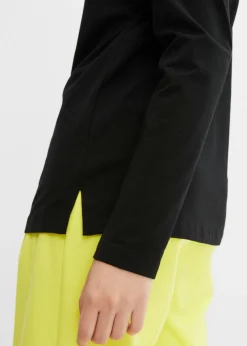 Mujer bonprix bonprix Camiseta de manga larga con ojales