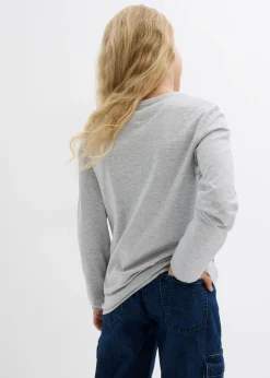 Niños bonprix bonprix Camiseta de manga larga con algodón orgánico (3 unidades)