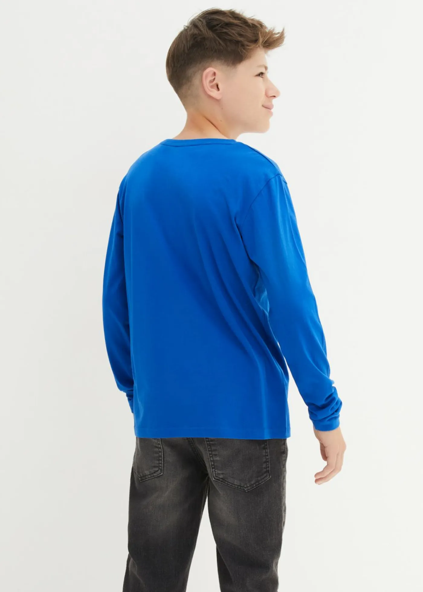 Niños bonprix bonprix Camiseta de manga larga con algodón orgánico (3 unidades)