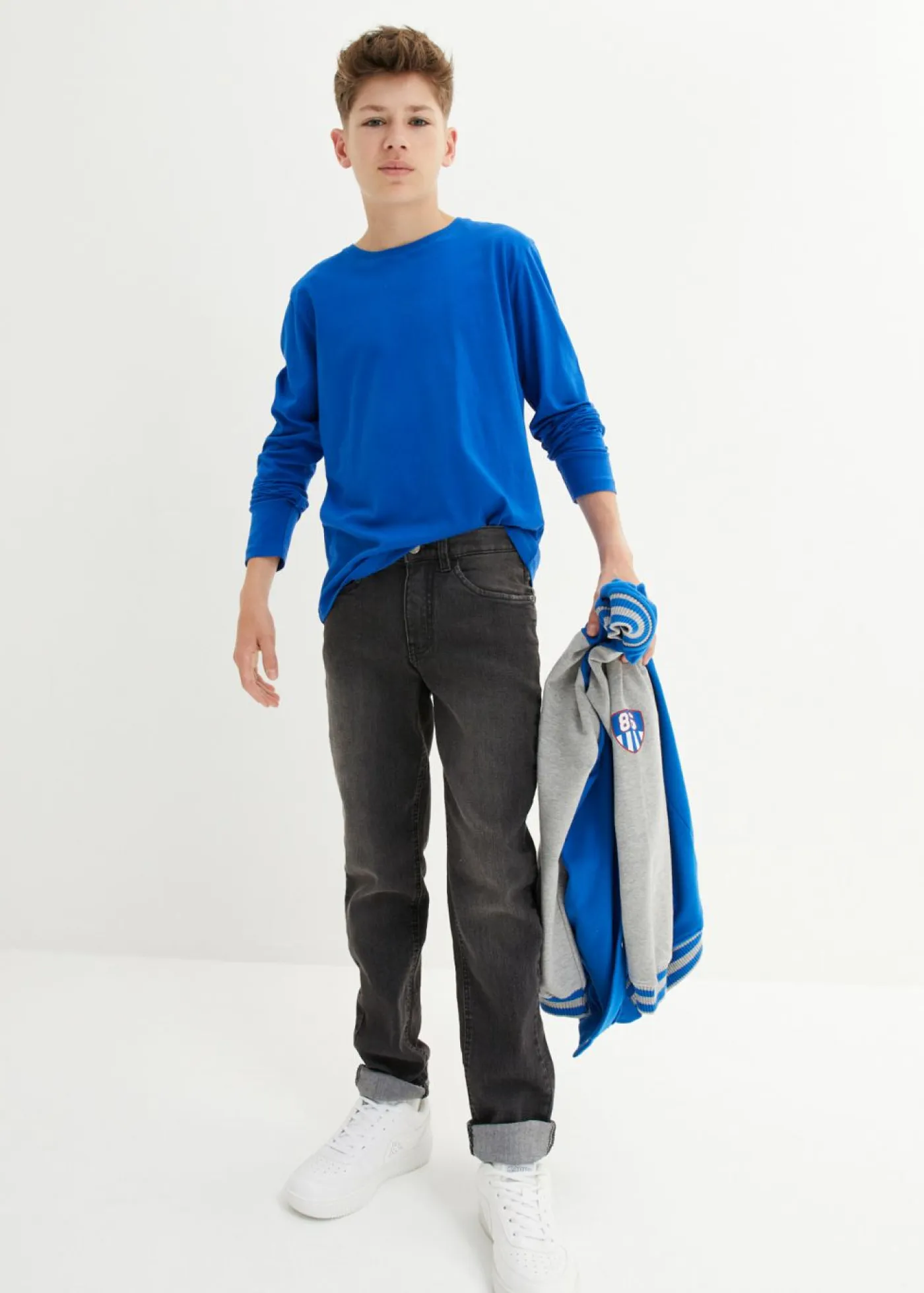 Niños bonprix bonprix Camiseta de manga larga con algodón orgánico (3 unidades)