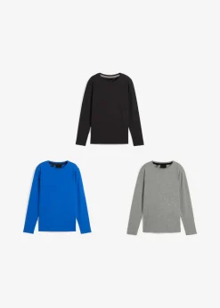 Niños bonprix bonprix Camiseta de manga larga con algodón orgánico (3 unidades)