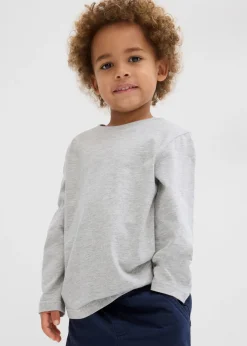 Niños bonprix bonprix Camiseta de manga larga con algodón orgánico (3 unidades)