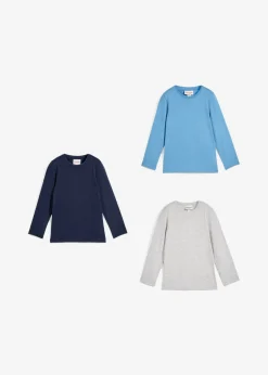Niños bonprix bonprix Camiseta de manga larga con algodón orgánico (3 unidades)