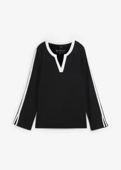 Mujer bonprix bonprix Camiseta de manga larga con abertura