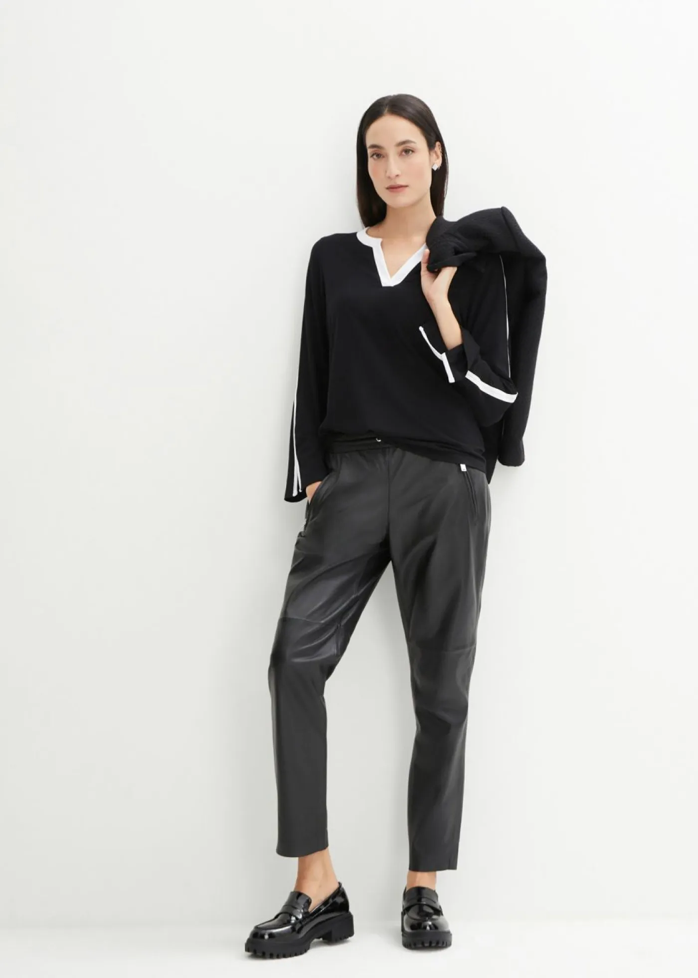 Mujer bonprix bonprix Camiseta de manga larga con abertura