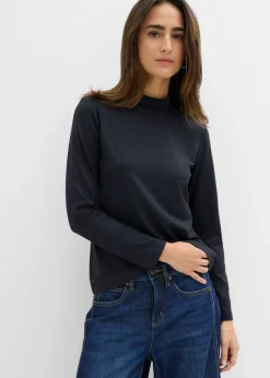 Mujer bonprix bonprix Camiseta de manga larga con cuello alto y poliamida reciclada