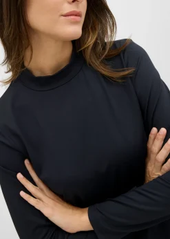 Mujer bonprix bonprix Camiseta de manga larga con cuello alto y poliamida reciclada