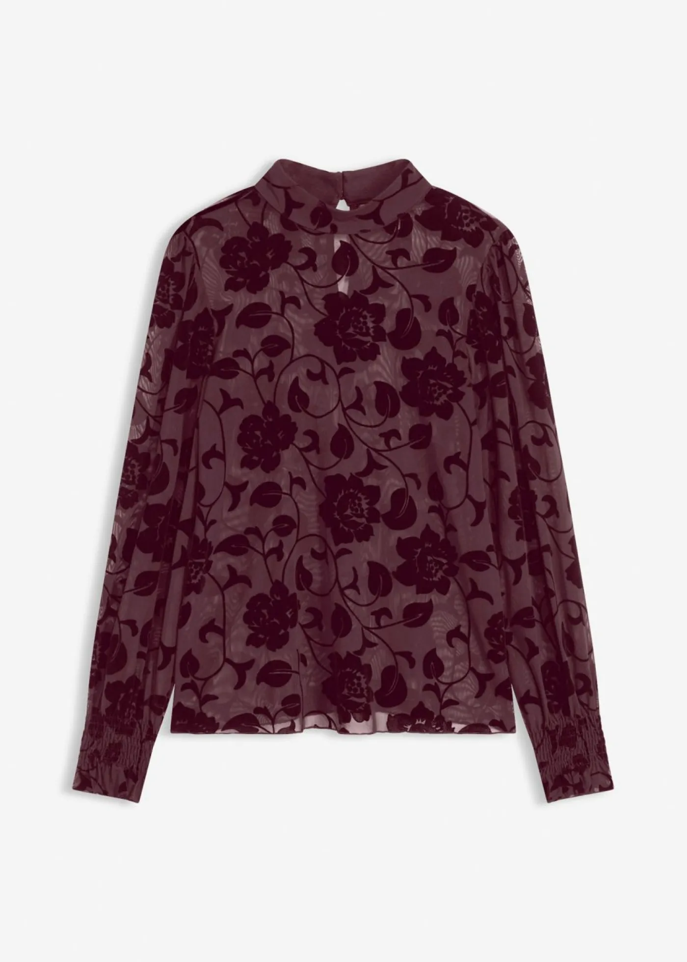 Mujer bonprix bonprix Camiseta de manga larga con leve transparencia