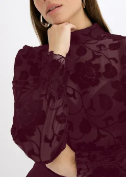 Mujer bonprix bonprix Camiseta de manga larga con leve transparencia