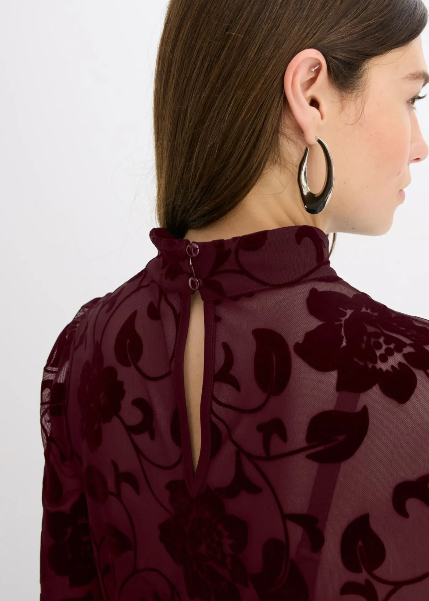 Mujer bonprix bonprix Camiseta de manga larga con leve transparencia