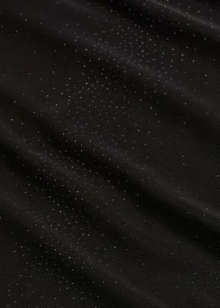 bonprix bonprix Camisetas>Camiseta de manga larga con delicada malla Negro