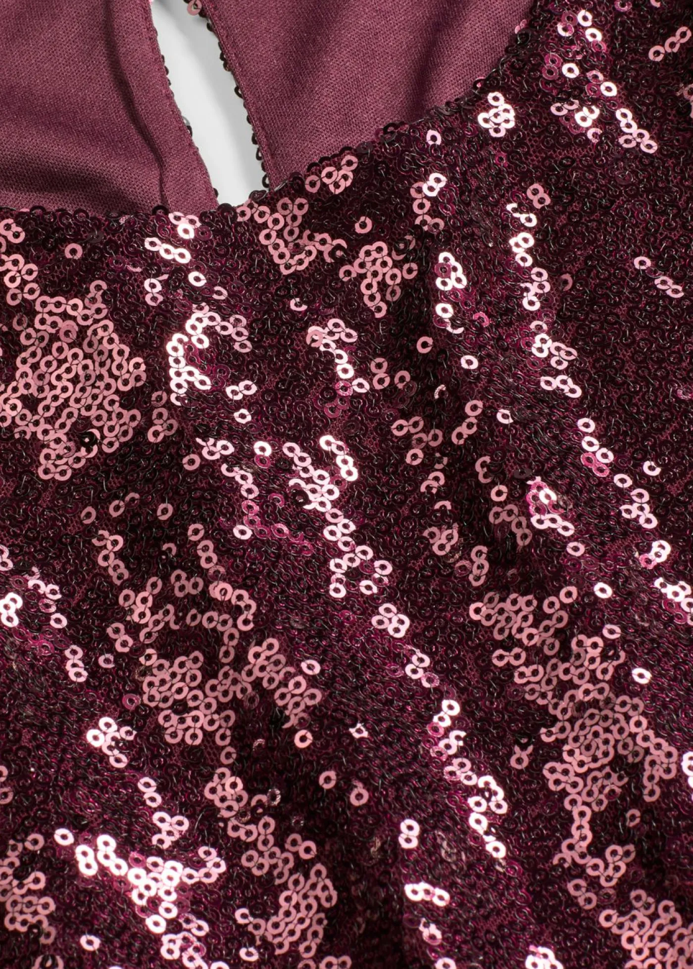 bonprix bonprix Camisetas>Camiseta de manga larga con lentejuelas rojo burdeos