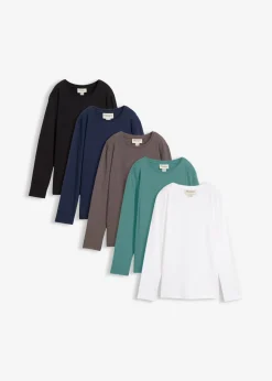 Niños bonprix bonprix Camiseta de manga larga con algodón orgánico (5 unidades)
