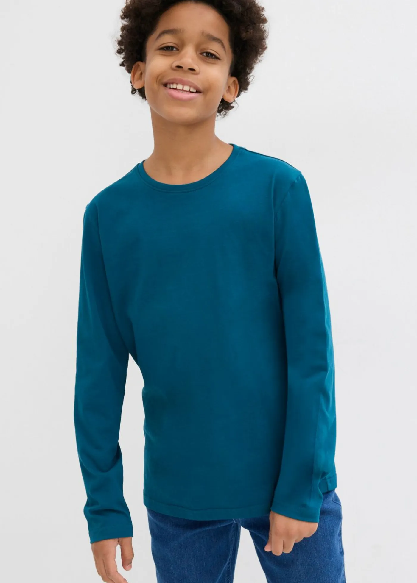 Niños bonprix bonprix Camiseta de manga larga con algodón orgánico (3 unidades)