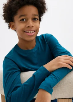 Niños bonprix bonprix Camiseta de manga larga con algodón orgánico (3 unidades)