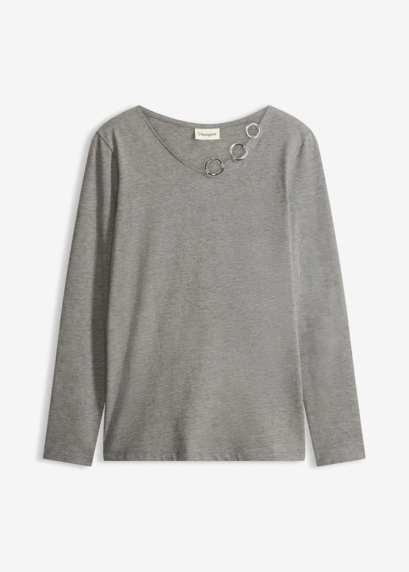 Mujer bonprix bonprix Camiseta de manga larga con ojales