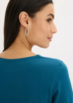 Mujer bonprix bonprix Camiseta de manga larga con ojales