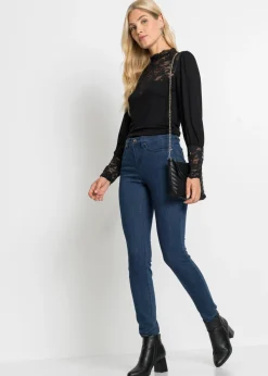 Mujer bonprix bonprix Camiseta de manga larga con encaje