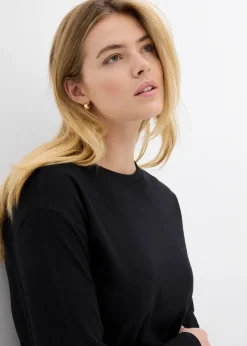 Mujer bonprix bonprix Camiseta de manga larga de algodón orgánico puro