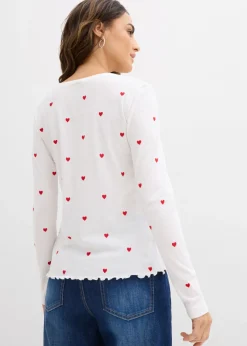 Mujer bonprix bonprix Camiseta de manga larga de algodón puro