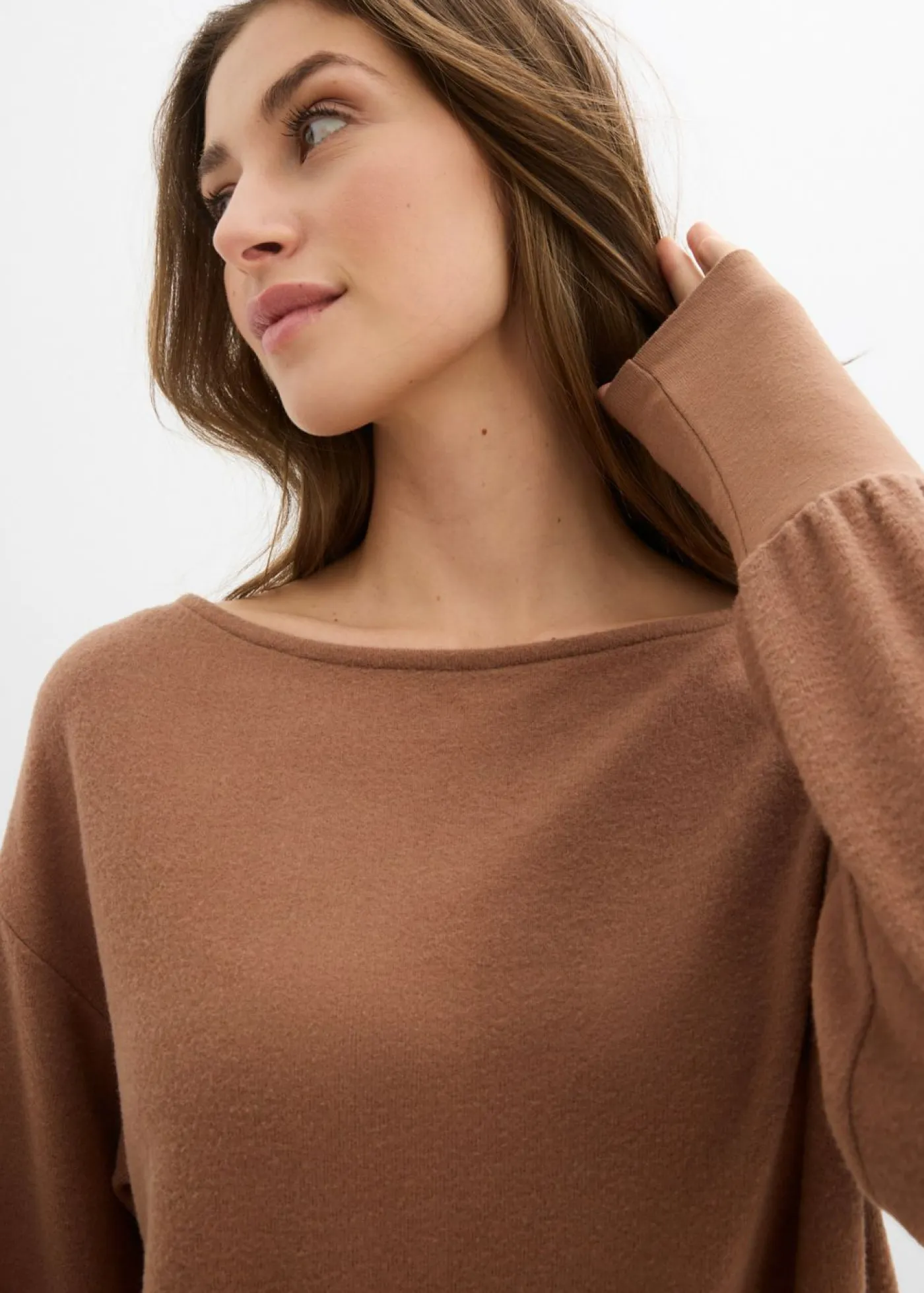 Mujer bonprix bonprix Camiseta de manga larga de suave mezcla de viscosa